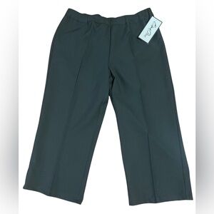 Bend Over Pants Woman’s Plus Size 20WP Charcoal Gray Elastic Waist Pull On NWT